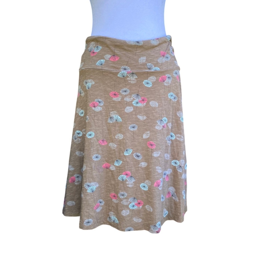 Horny Toad Chaka Midi Skirt XL Tan Organic Cotton Gorpcore Crunchy Granola Hike